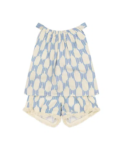 Mer St. Barth Girls' Colette Top And Short Set - Little Kid, Big Kid In Multi