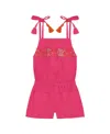 Mer St. Barth Girls' Inez Shoulder Tie Romper - Little Kid, Big Kid