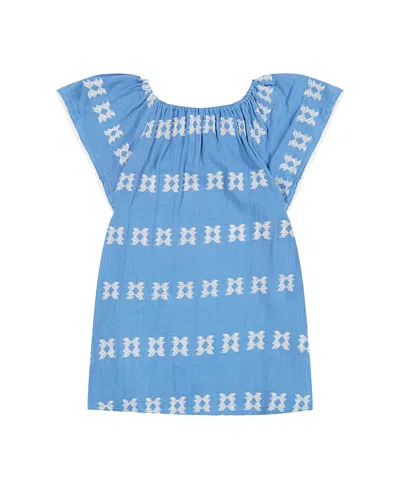 Mer St. Barth Girls' Mini Capucine Coverup - Big Kid In Blue