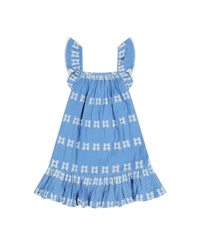 Mer St. Barth Girls' Mini Eva Dress - Little Kid In Blue