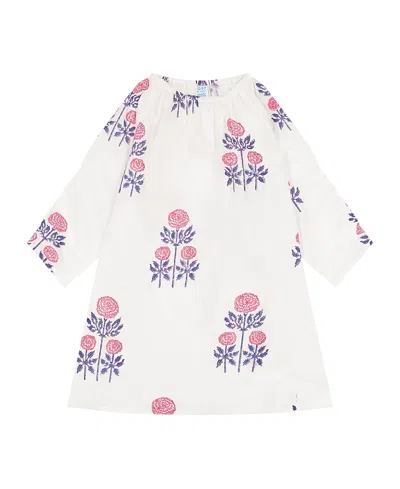 Mer St. Barth Girls' Peony Dress - Little Kid, Big Kid In Pink