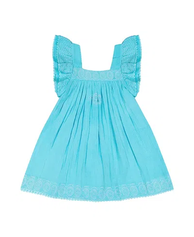 Mer St. Barth Girls' Serena Tassel Dress Pool Embroidery - Little Kid, Big Kid In Green