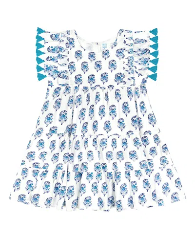 Mer St. Barth Girls' Sophie Tassel Dress - Little Kid, Big Kid In Blue