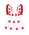Mer St. Barth Girls' Sophie Tassel Dress - Little Kid, Big Kid In Dark Red
