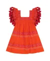 Mer St. Barth Serena Tassel Dress In Red
