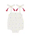 Mer St. Barth Girls' Zoe Romper - Baby In White