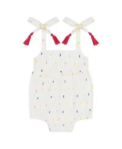Mer St. Barth Girls' Zoe Romper - Baby In White