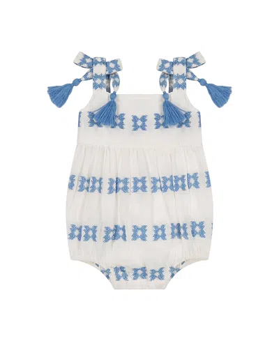 Mer St. Barth Girls' Zoe Romper - Baby In White