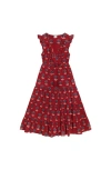 Mer St. Barth Giselle Maxi Dress In Bordeaux Floral Block Print