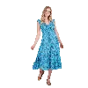 Mer St. Barth Giselle Maxi Dress In Turquoise Ikat