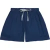 Mer St. Barth La Plage Boy's Drawstring Short Lapis Blue In Blue