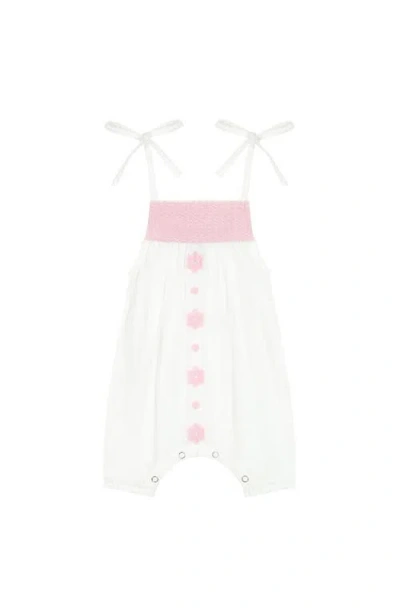 Mer St. Barth Marley Baby Romper Pink Frangipani