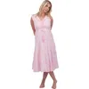 Mer St. Barth Maxi Dress Pink Feather In Pink