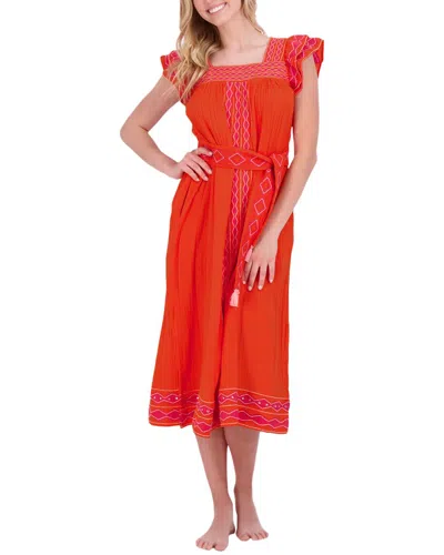 Mer St. Barth Maxi Sandrine Cover Up In Red