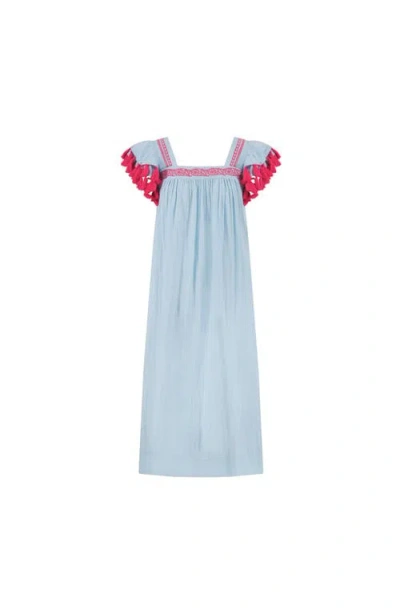 Mer St. Barth Mer St Barth Maxi Sandrine Womens Dress In Blue