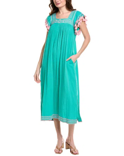 Mer St. Barth Mer Baby Doll Maxi Dress In Green
