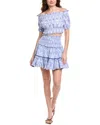 Mer St. Barth Crop Top T-shirt & Mini Skirt In Blue