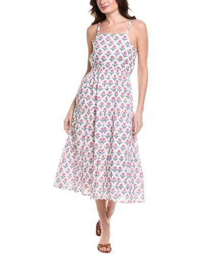 Mer St. Barth Mer Tiered Midi Dress In Pink