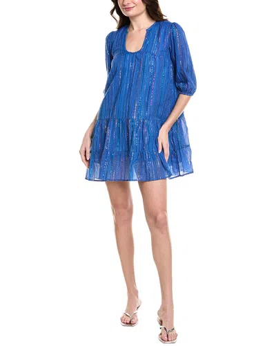 Mer St. Barth Mer Tiered Mini Dress In Blue