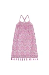 Mer St. Barth Mini Chantal Girl's Sundress Pink Paisley In Pink
