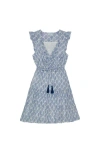 Mer St. Barth Mini Dress Navy Feather