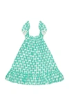 Mer St. Barth Mini Eva Girl's Dress In Green