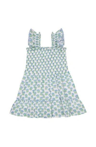 Mer St. Barth Kids'  Mini Paloma Girl's Dress In Green