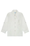 Mer St. Barth Remi Boy's Button Front Shirt White In White