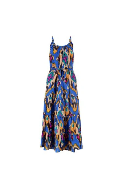 Mer St. Barth Sabine Womens Maxi Dress In Blue