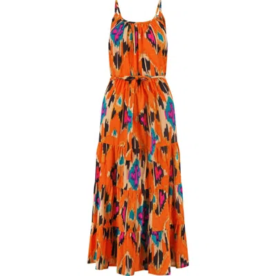 Mer St. Barth Mer St Barth Sabine Womens Maxi Dress In Orange