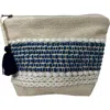 Mer St. Barth Saline Beach Medium Zip Pouch In Blue