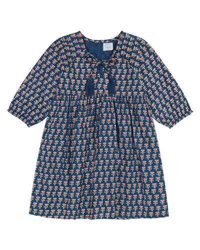 Mer St. Barth Kids' Sara Dress In Blue