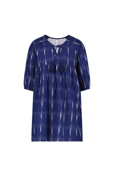 Mer St. Barth Kids'  Sara Popover Dress In Blue