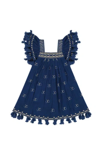 Mer St. Barth Kids'  Serena Tassel Dress In Multi