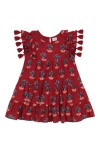 Mer St. Barth Girls' Sophie Tassel Dress - Little Kid, Big Kid In Red