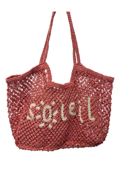 Mer St. Barth St Jean Jute Beach Tote "soleil" In Brown