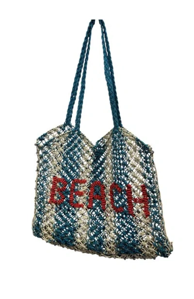 Mer St. Barth St Jean Jute Beach Tote "soleil" In Multi