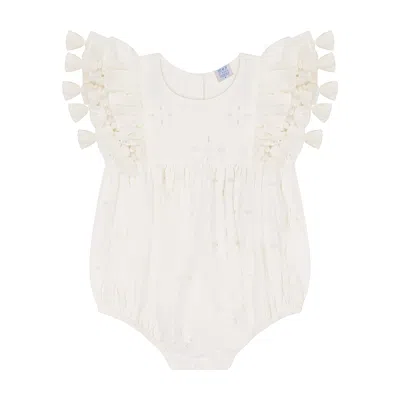 Mer St. Barth Unisex Anna Baby Romper - Baby In White