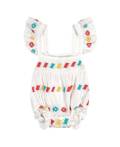 Mer St. Barth Unisex Chloe Romper - Baby In White