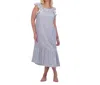 Mer St. Barth Ruffle Sundress Marine Stripe In Blue