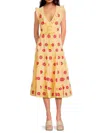 MER ST. BARTH WOMEN'S GISELLE FLORAL TIERED MIDI DRESS