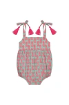 Mer St. Barth Zoe Baby Romper Pineapple Crush Lagoon In Pink