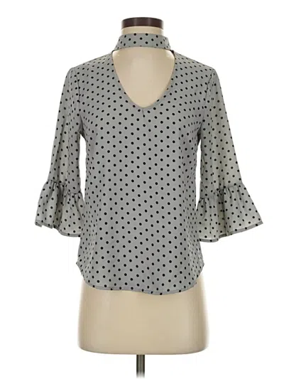 Pre-owned Meraki 3/4 Sleeve Blouse In Gray