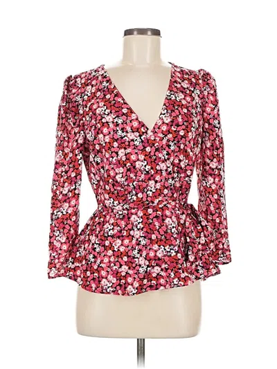 Pre-owned Meraki 3/4 Sleeve Blouse In Red