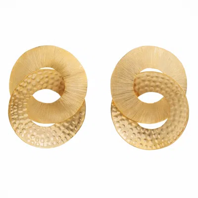 Meraki By Rashmi Bajaj Women's Double Gold Hoop Earrings