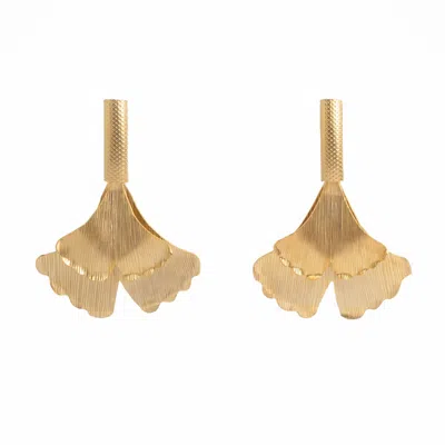 Meraki By Rashmi Bajaj Women's Gold Ginko Leaf Earrings