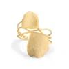 Meraki By Rashmi Bajaj Women's Gold Ginko Leaf Wrap Cuff In Gold