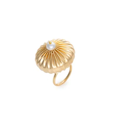 Meraki By Rashmi Bajaj Women's Gold Luna Ring