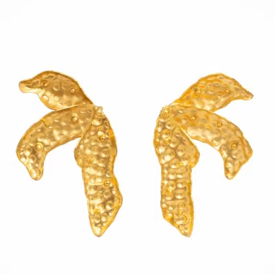 Meraki By Rashmi Bajaj Women's Gold Palm Leaf Earrings