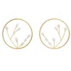 Meraki By Rashmi Bajaj Women's Gold Perla De Blanca Earrings